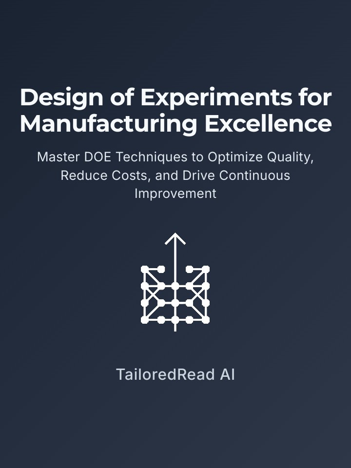 Design of Experiments for Manufacturing Excellence Book: Master DOE ...